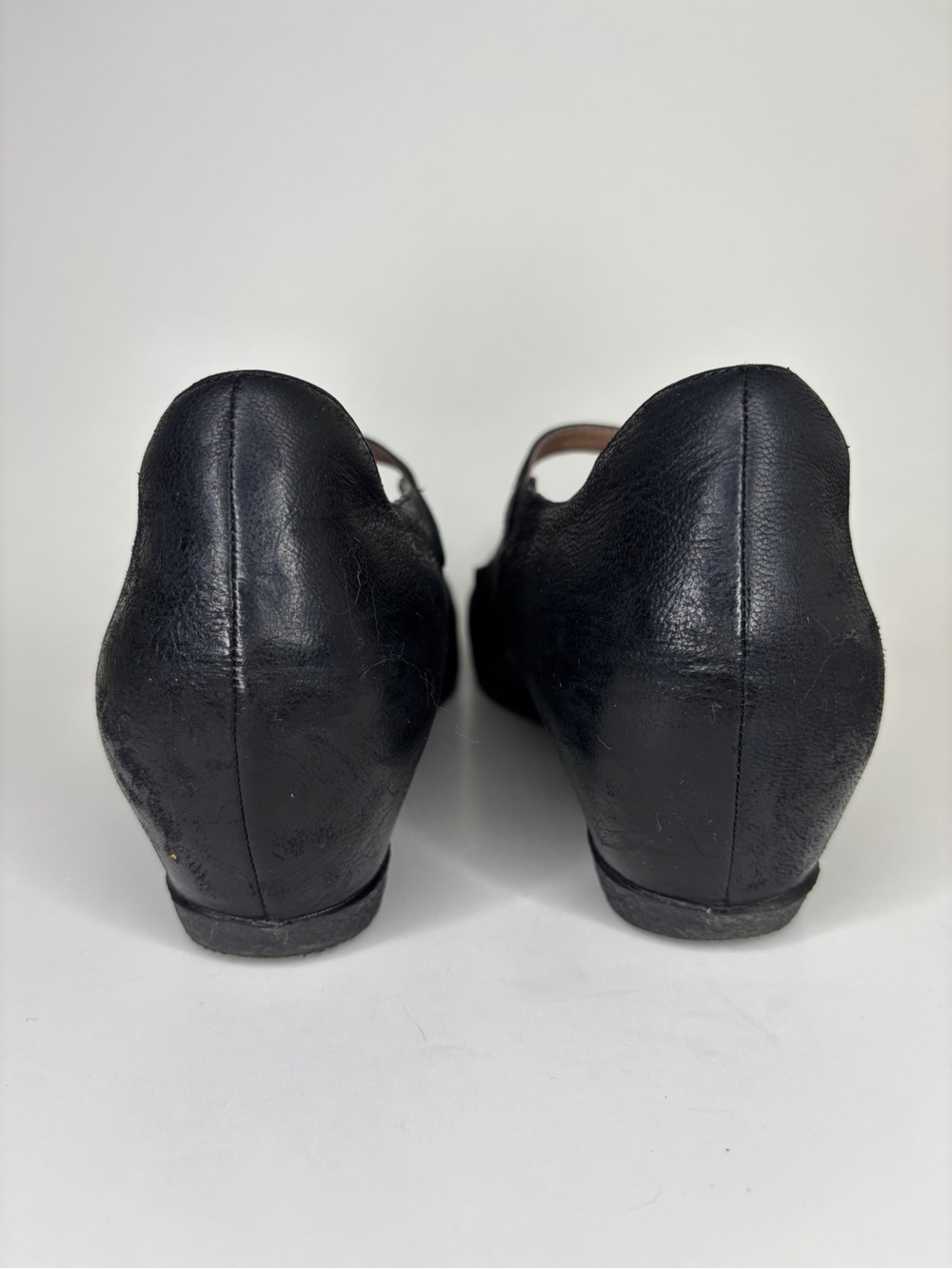 Dansko Shoes Wedge Heels Maryjanes Women Size 41 US 10 Black Leather - Picture 12 of 16